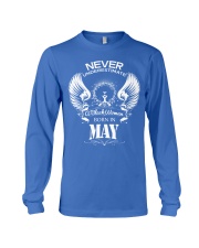Black Woman Born in May Long Sleeve Tee front
