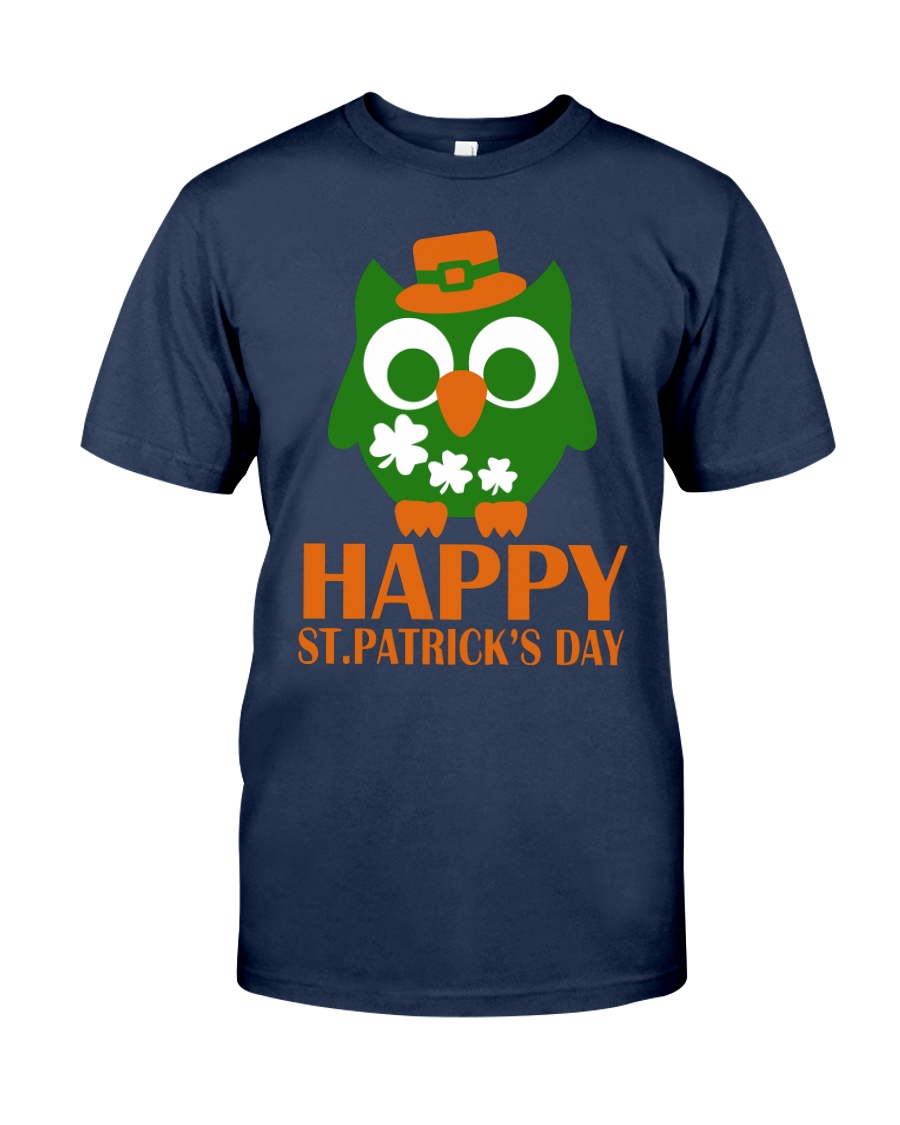 Happy Saint Patrick's day owl shamrock Tee Classic T-Shirt