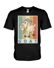 Goat Vintage Retro Style Grunge Goat Shirt Farmer V-Neck T-Shirt thumbnail