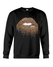 Leopard Lips Mouth Fashion Leopard Print Lip Woman Crewneck Sweatshirt thumbnail