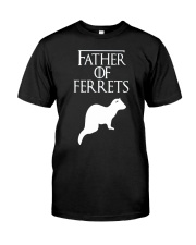 Father of Ferrets Cute Funny Ferret Lover T-Shirt Classic T-Shirt front