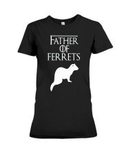 Father of Ferrets Cute Funny Ferret Lover T-Shirt Premium Fit Ladies Tee thumbnail