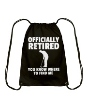 Officially Retired T Shirt Gift Gol Drawstring Bag tile