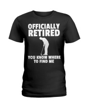 Officially Retired T Shirt Gift Gol Ladies T-Shirt tile