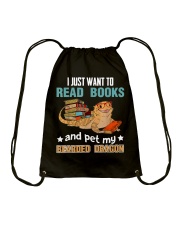 I Just Want To Read Books Pet Drawstring Bag tile