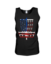 Cool US Flag Disc Unisex Tank tile