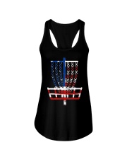 Cool US Flag Disc Ladies Flowy Tank tile