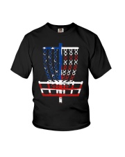 Cool US Flag Disc Youth T-Shirt tile