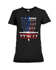 Cool US Flag Disc Premium Fit Ladies Tee tile