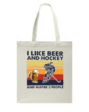 I like Beer Hockey maybe 3 people Vintage Tote Bag tile