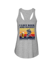 I like Beer Hockey maybe 3 people Vintage Ladies Flowy Tank tile
