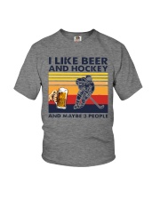 I like Beer Hockey maybe 3 people Vintage Youth T-Shirt tile