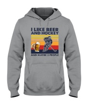 I like Beer Hockey maybe 3 people Vintage Hooded Sweatshirt tile