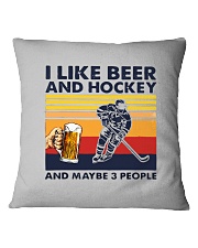 I like Beer Hockey maybe 3 people Vintage Square Pillowcase tile