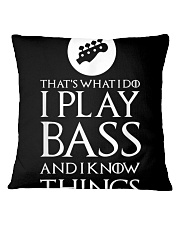 I Play Bass Funny Bass Guitar Square Pillowcase tile