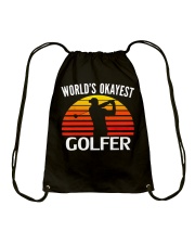 Vintage Retro World's Okayest Golfe Drawstring Bag tile
