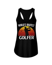 Vintage Retro World's Okayest Golfe Ladies Flowy Tank tile