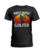 Vintage Retro World's Okayest Golfe Ladies T-Shirt tile
