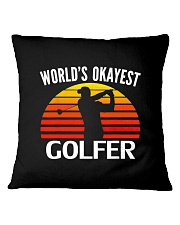 Vintage Retro World's Okayest Golfe Square Pillowcase tile