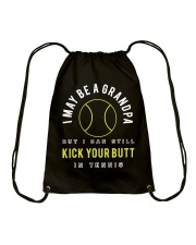 Funny Tennis Men Grandpa Tennis Drawstring Bag tile