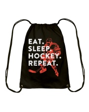 Eat Sleep Hockey Drawstring Bag tile