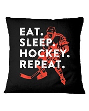 Eat Sleep Hockey Square Pillowcase tile