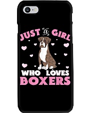 Boxer Just A Girl Who Loves Phone Case tile