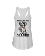 I'm Telling You I'm Not A Pitbull My Mom Said Ladies Flowy Tank tile