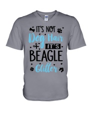 Beagle Glitter V-Neck T-Shirt tile
