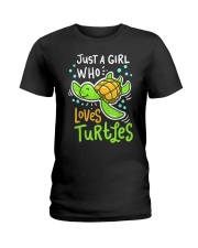 Turtle Sea Animal Shelled Reptiles Ladies T-Shirt tile