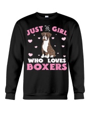 Boxer Just A Girl Who Loves Crewneck Sweatshirt tile