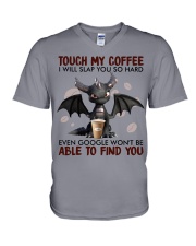 Touch My Coffee I Will V-Neck T-Shirt tile
