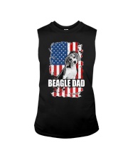 BEAGLE Dad Proud American Flag Dog Sleeveless Tee tile