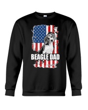 BEAGLE Dad Proud American Flag Dog Crewneck Sweatshirt tile