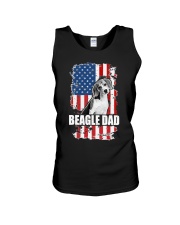BEAGLE Dad Proud American Flag Dog Unisex Tank tile