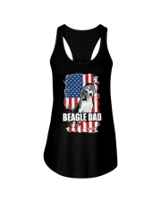 BEAGLE Dad Proud American Flag Dog Ladies Flowy Tank tile