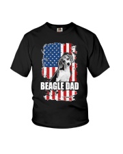 BEAGLE Dad Proud American Flag Dog Youth T-Shirt tile