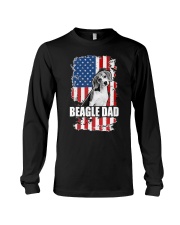 BEAGLE Dad Proud American Flag Dog Long Sleeve Tee tile