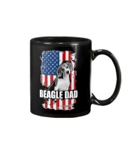 BEAGLE Dad Proud American Flag Dog Mug tile