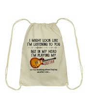 I Might Look Like I'm Listening Drawstring Bag tile