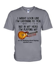 I Might Look Like I'm Listening V-Neck T-Shirt tile