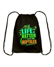 Life Is Better With Reptiles TShirt Leopard Gecko Drawstring Bag tile