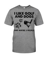 I Like Golf And Dogs And Maybe 3 People Premium  Premium Fit Mens Tee tile