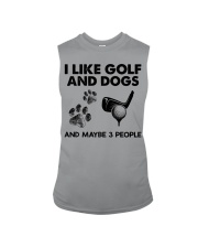 I Like Golf And Dogs And Maybe 3 People Premium  Sleeveless Tee tile