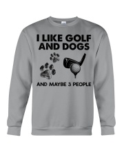 I Like Golf And Dogs And Maybe 3 People Premium  Crewneck Sweatshirt tile
