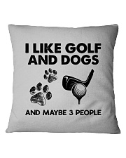 I Like Golf And Dogs And Maybe 3 People Premium  Square Pillowcase tile
