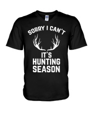 Sorry I Can't It's Hunting V-Neck T-Shirt tile