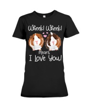 Wheek I Love You Guinea Pig Premium Fit Ladies Tee tile