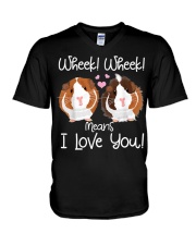 Wheek I Love You Guinea Pig V-Neck T-Shirt tile