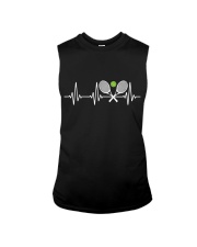 Tennis Heartbeat Funny Tennis Sleeveless Tee tile